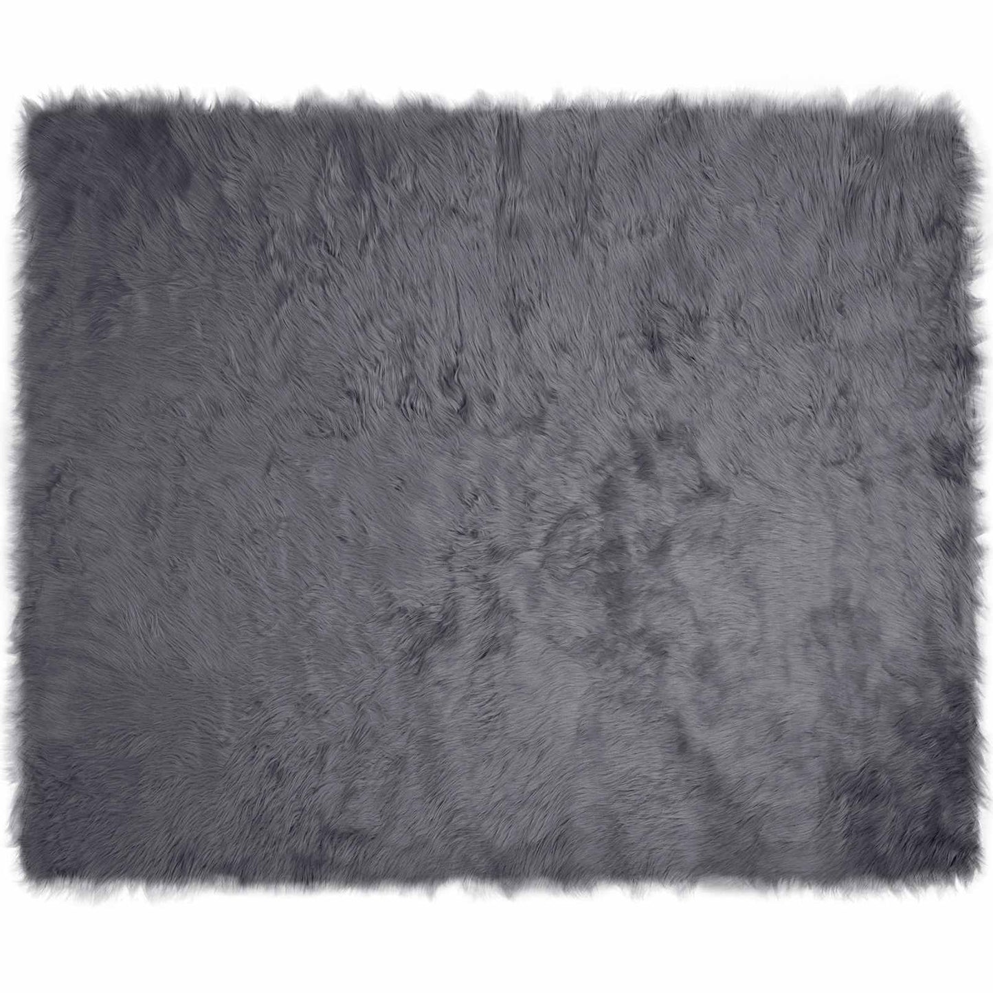 Faux Sheepskin Rug TAFALLA Anthracite 200 x 280 cm Polyester