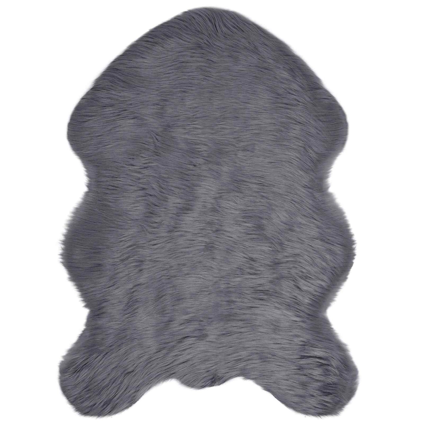 Faux Sheepskin Rug TAFALLA Anthracite 80 x 120 cm Polyester