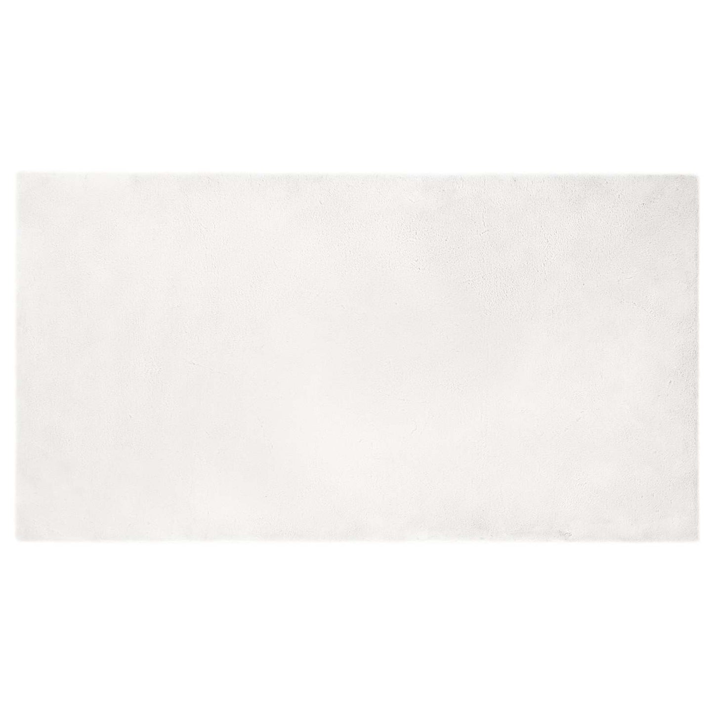 Anti-Slip Faux Rabbit Fur Rug OLITE White 60 x 110 cm Polyester