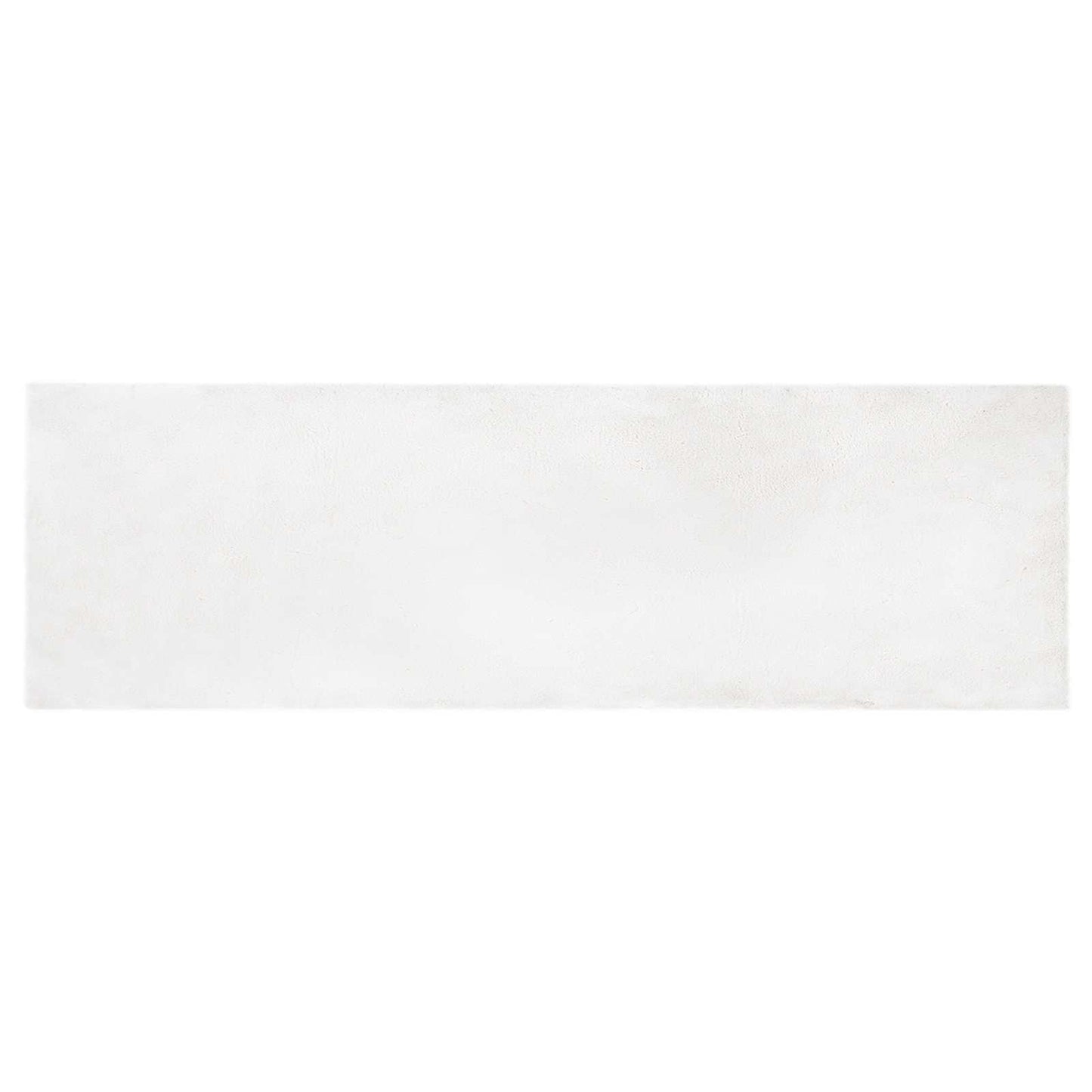 Anti-Slip Faux Rabbit Fur Rug OLITE White 80 x 250 cm Polyester