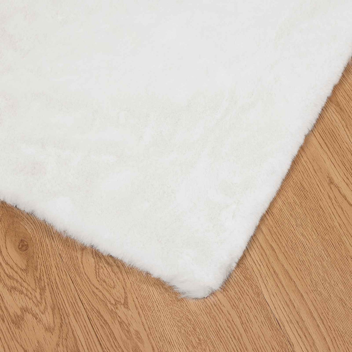 Anti-Slip Faux Rabbit Fur Rug OLITE White 120 x 170 cm