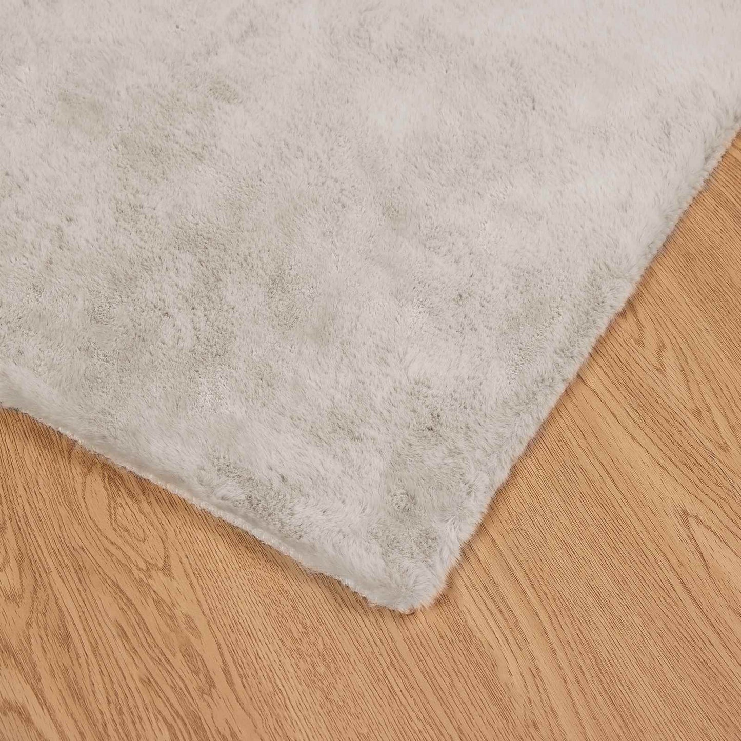 Anti-Slip Faux Rabbit Fur Rug OLITE Beige 140 x 200 cm