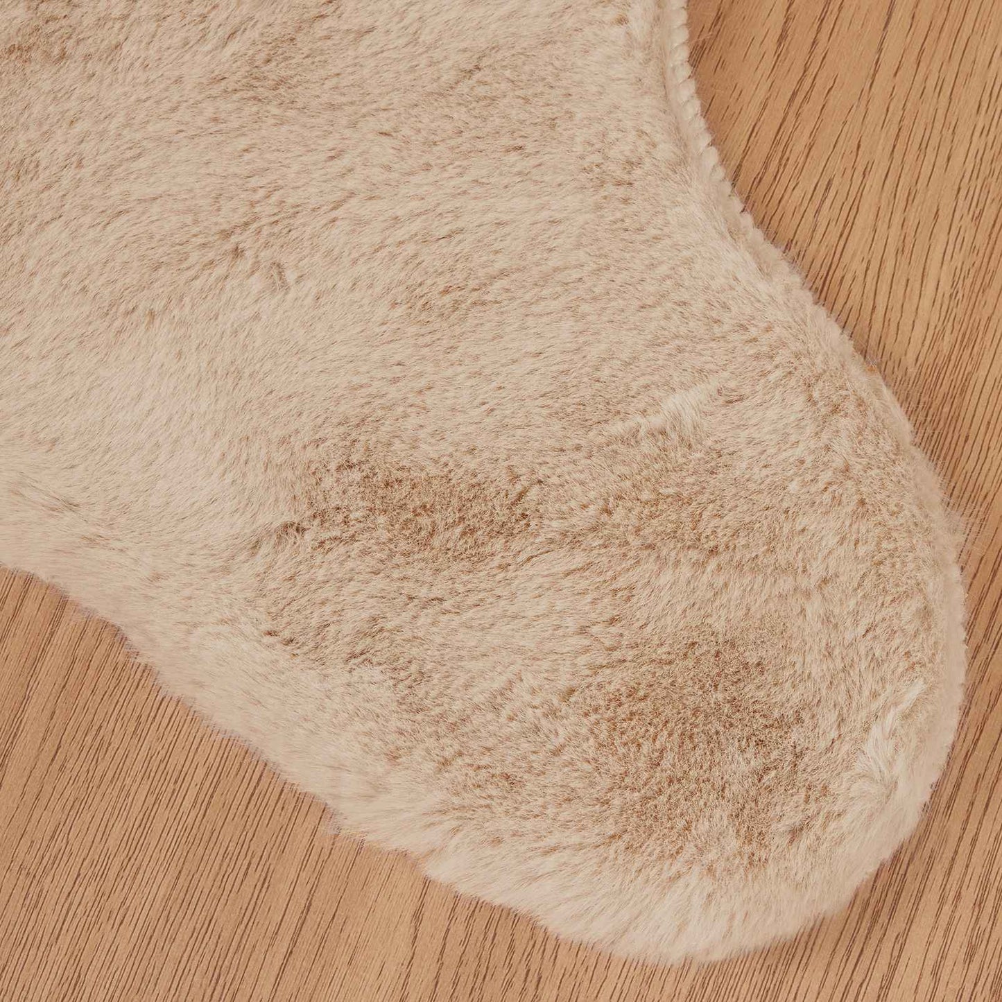 Anti-Slip Faux Rabbit Fur Rug OLITE Taupe 80 x 120 cm Polyester