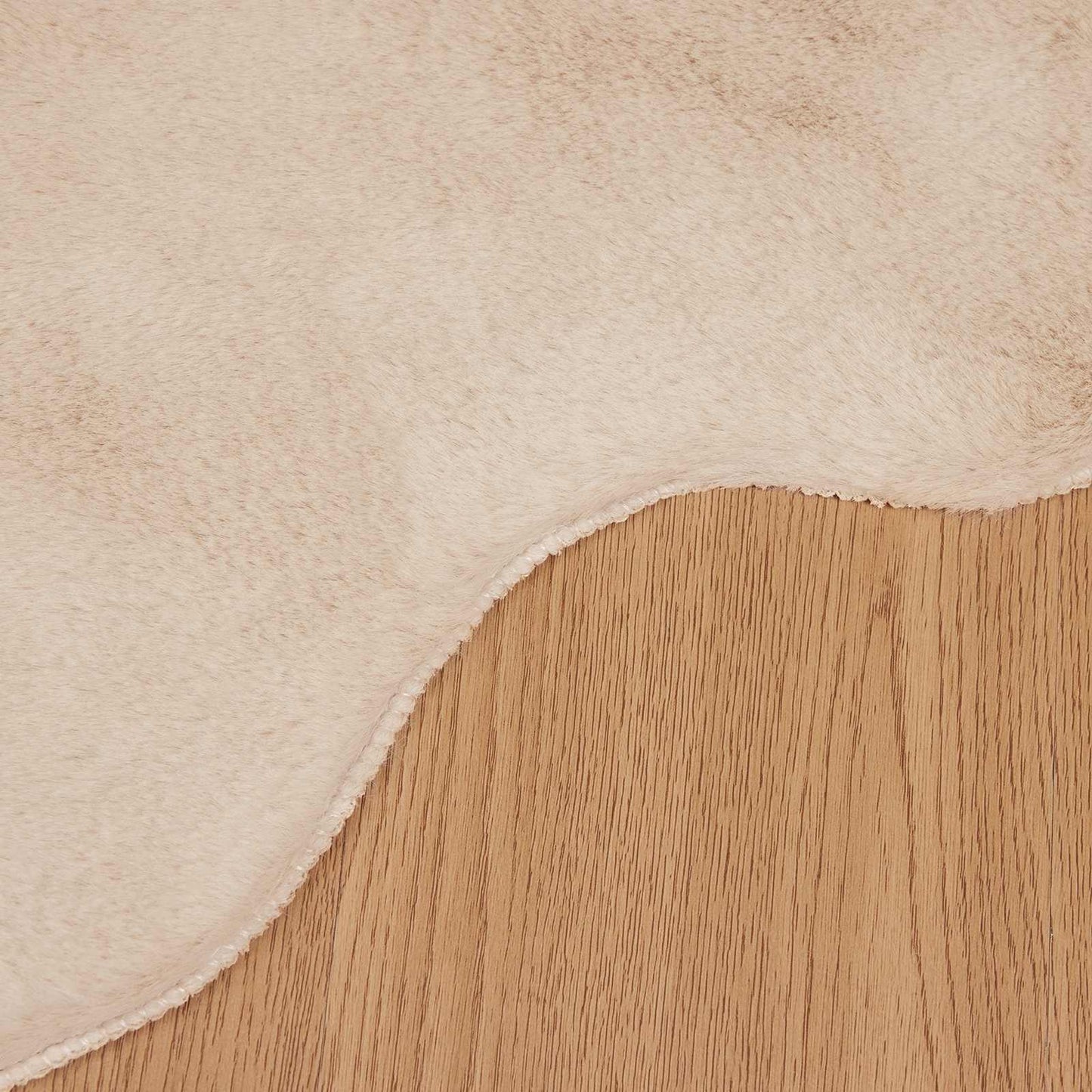 Anti-Slip Faux Rabbit Fur Rug OLITE Taupe 80 x 120 cm Polyester
