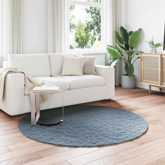 Anti-Slip Faux Rabbit Fur Rug OLITE Anthracite Ø 160 cm