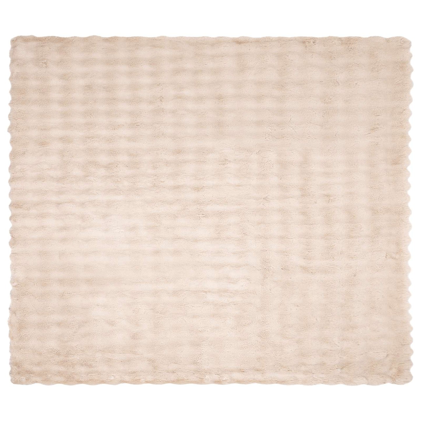 Anti-Slip Faux Rabbit Fur Blanket Olite Beige 130 x 150 cm