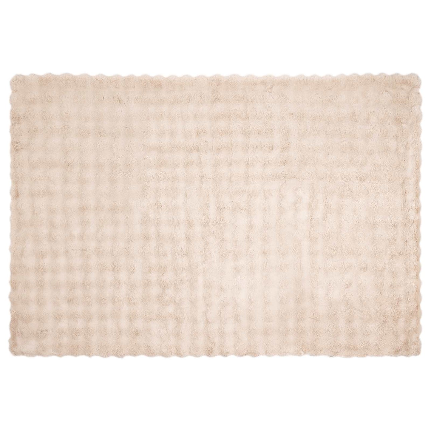 Anti-Slip Faux Rabbit Fur Blanket Olite Beige 150 x 220 cm