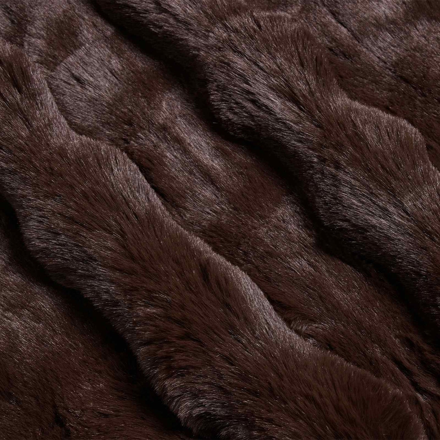 Anti-Slip Faux Rabbit Fur Blanket Olite Camel 220 x 240 cm