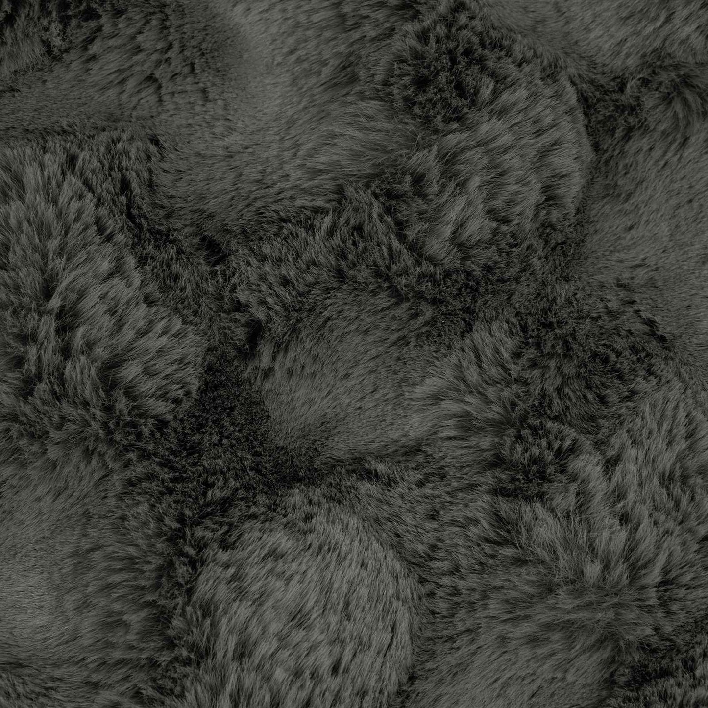 Anti-Slip Faux Rabbit Fur Blanket Olite Dark Grey 220 x 240 cm