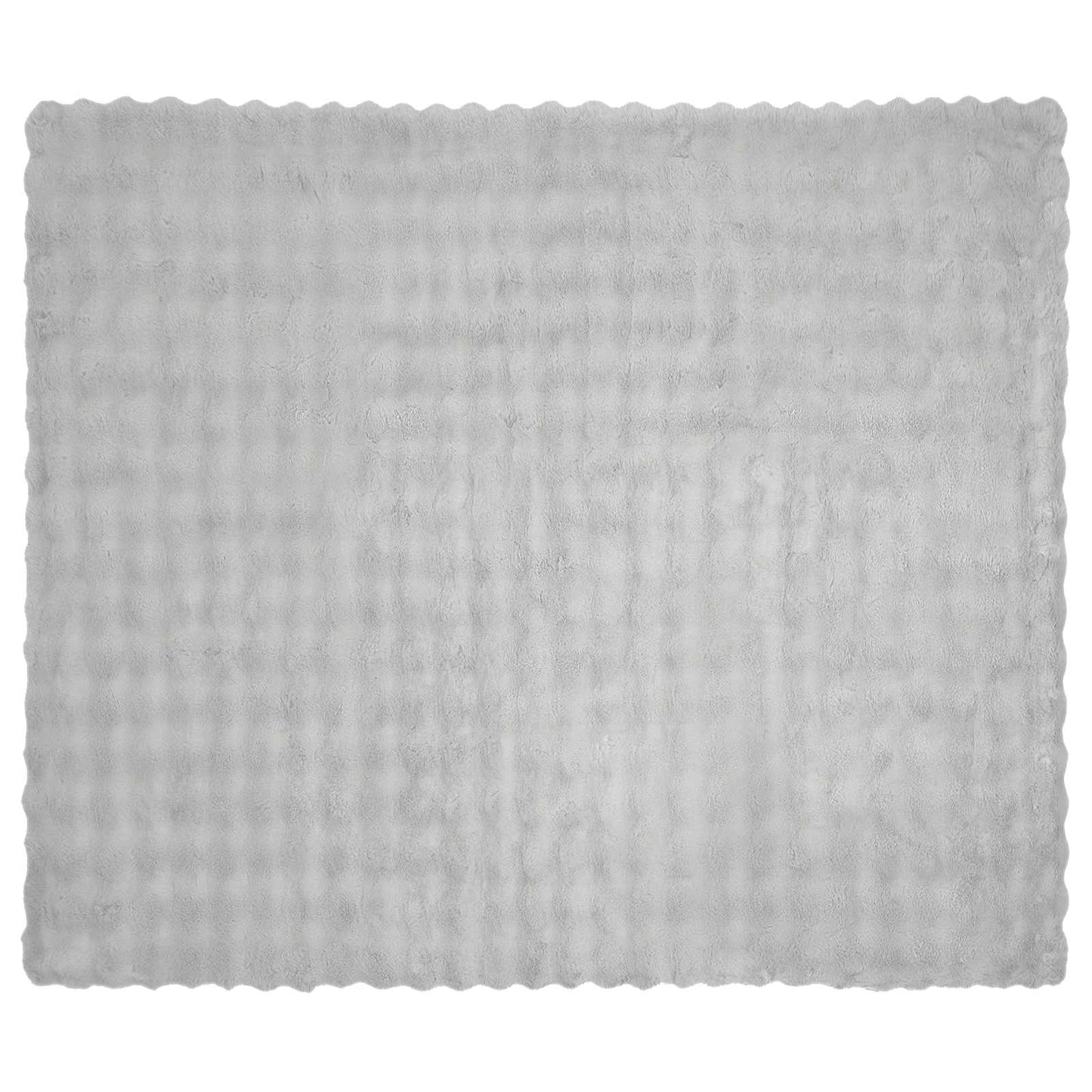 Anti-Slip Faux Rabbit Fur Blanket Olite Grey 130 x 150 cm