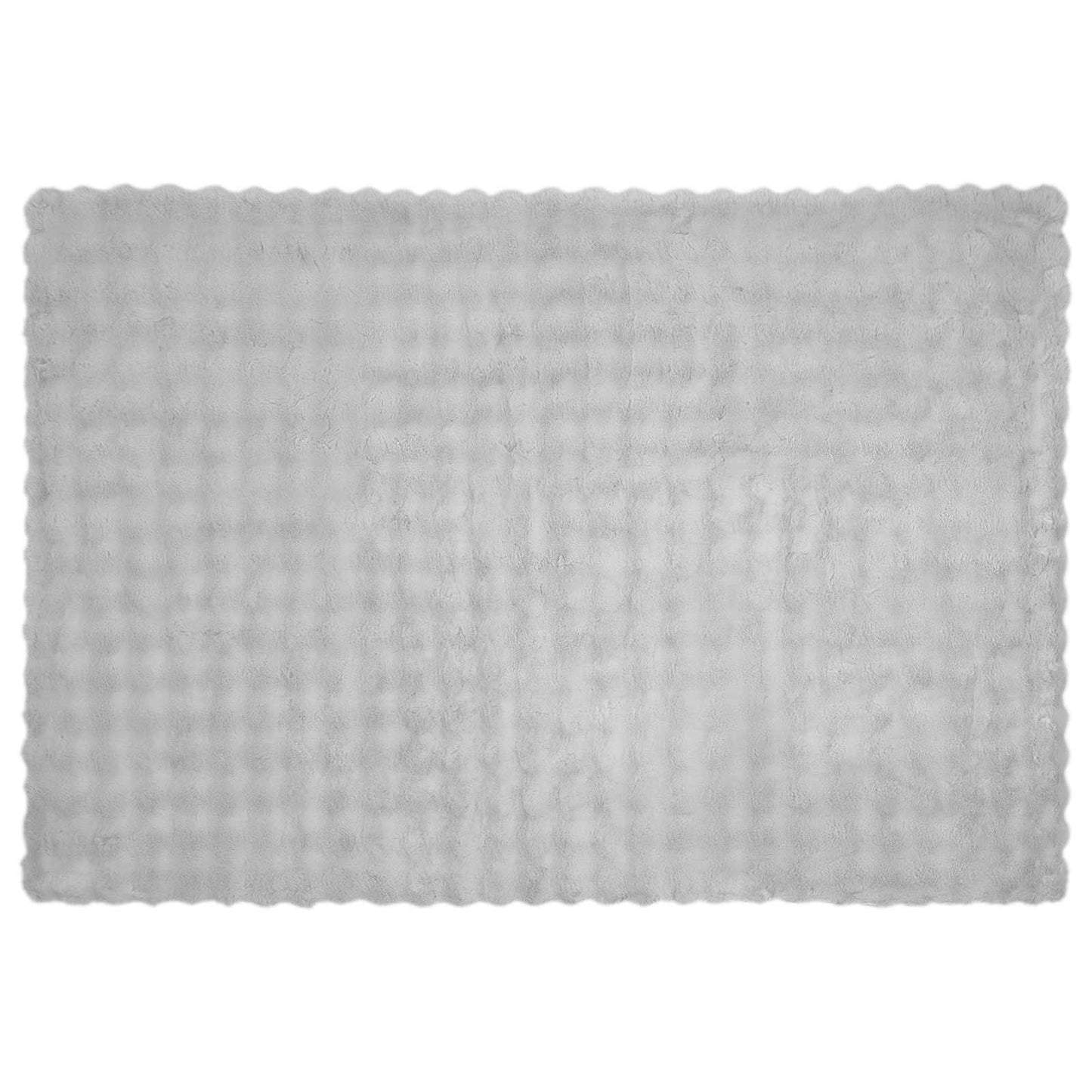 Anti-Slip Faux Rabbit Fur Blanket Olite Grey 150 x 220 cm
