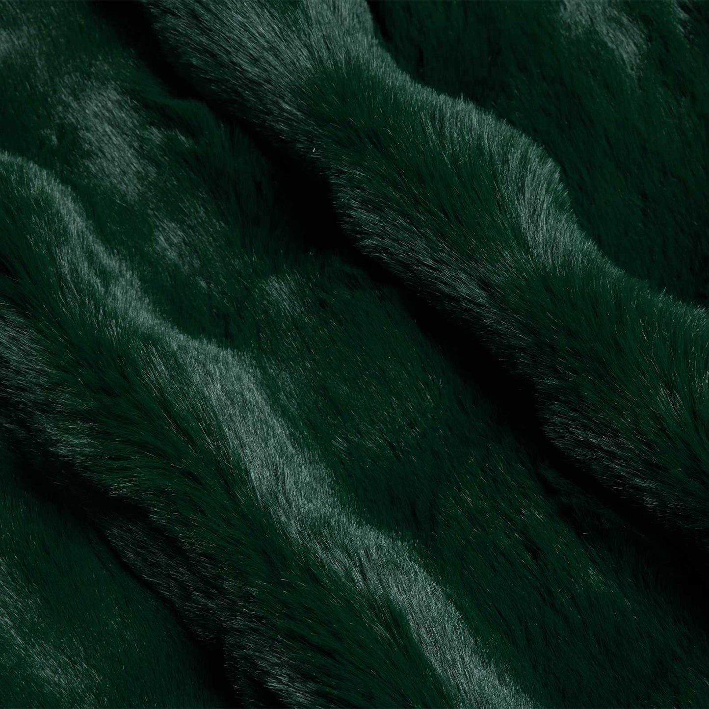 Anti-Slip Faux Rabbit Fur Blanket Olite Dark Green 130 x 150 cm
