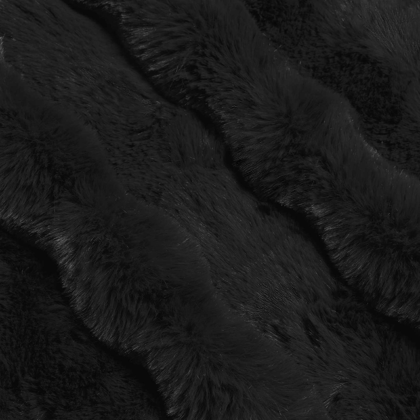 Anti-Slip Faux Rabbit Fur Blanket Olite Black 240 x 270 cm