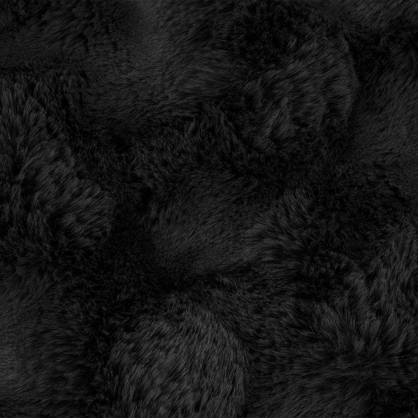 Anti-Slip Faux Rabbit Fur Blanket Olite Black 240 x 270 cm