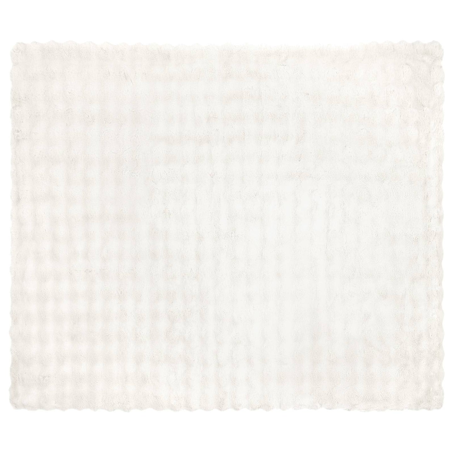 Anti-Slip Faux Rabbit Fur Blanket Olite White 220 x 240 cm