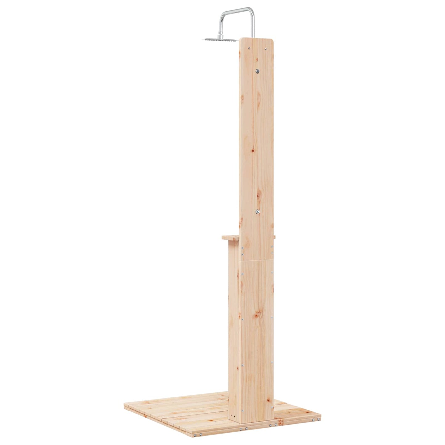 Outdoor Shower Natural 75 x 76 x 217 cm Solid Pine Wood