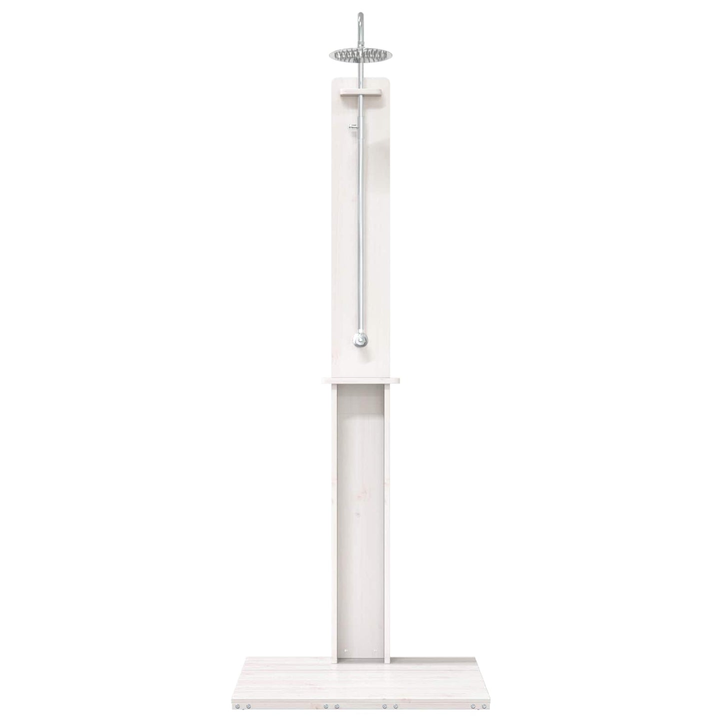Outdoor Shower 206 cm Solid Pine Wood and Stainless Steel White