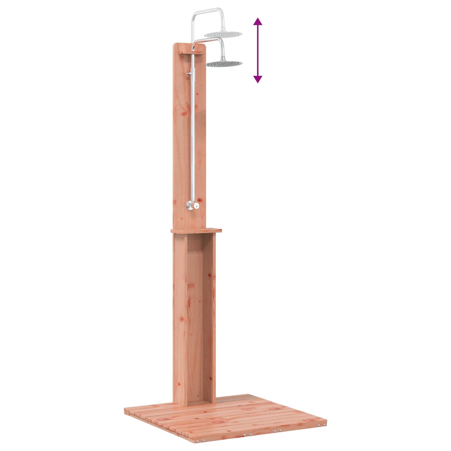 Outdoor Shower 206 cm Solid Douglas Wood and Stainless Steel