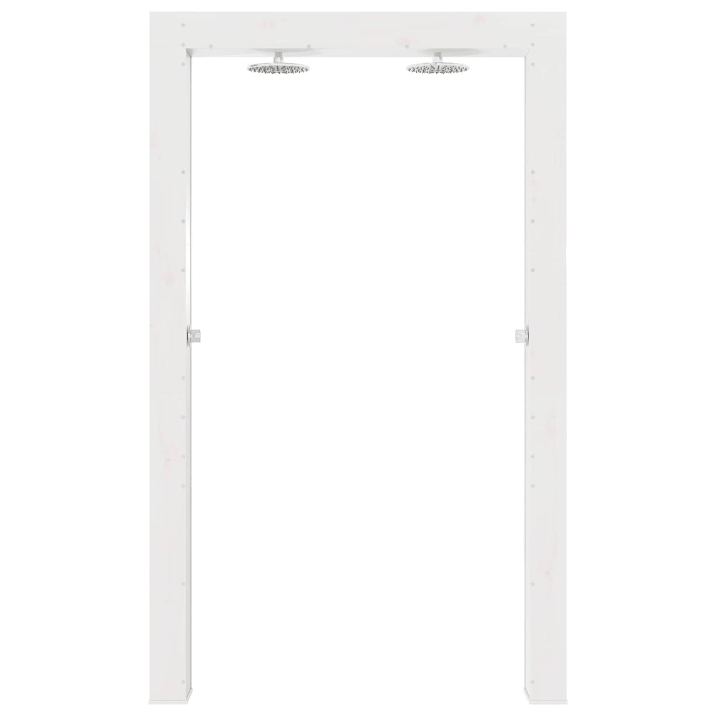 Outdoor Shower 226 cm Solid Pine Wood and Stainless Steel White
