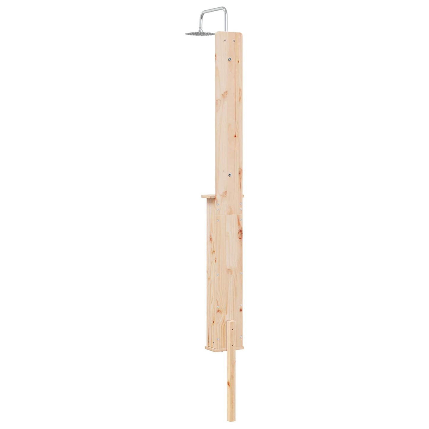 Outdoor Shower 246 cm Solid Pine Wood and Stainless Steel