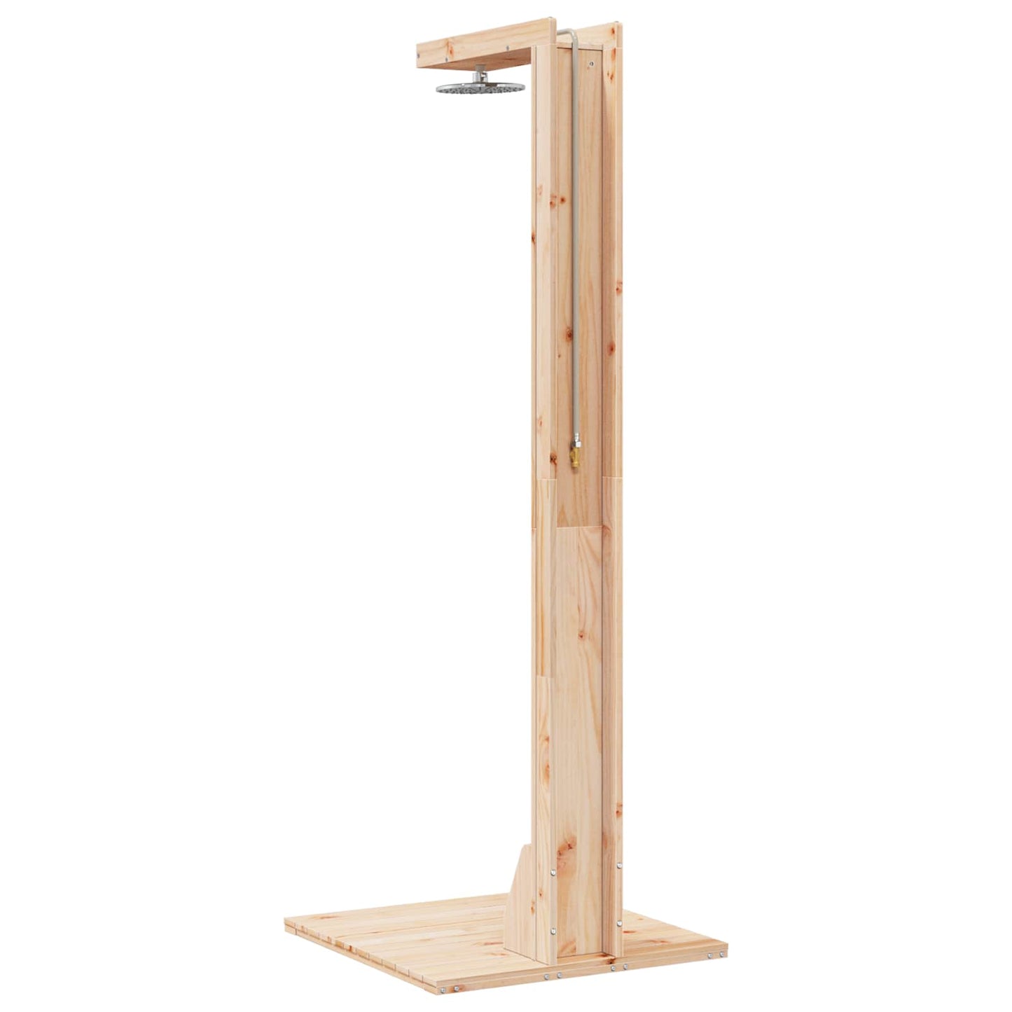 Outdoor Shower 210 cm Solid Pine Wood and Stainless Steel