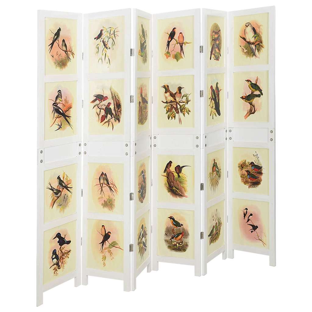 Romdivider Panel Folding White 212 x 165 cm MDF