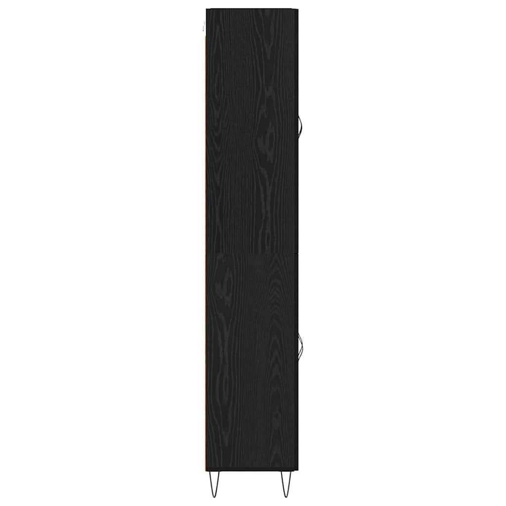 Highboard Black Oak 69.5 x 34 x 180 cm Engineered Wood