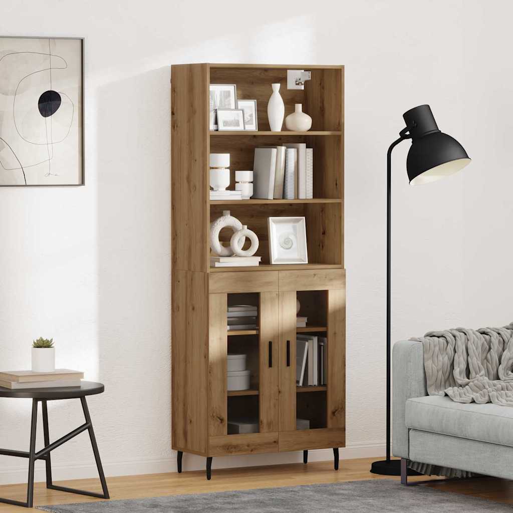 Highboard 2 pcs Artisan Oak 69.5 x 32.5 x 180 cm