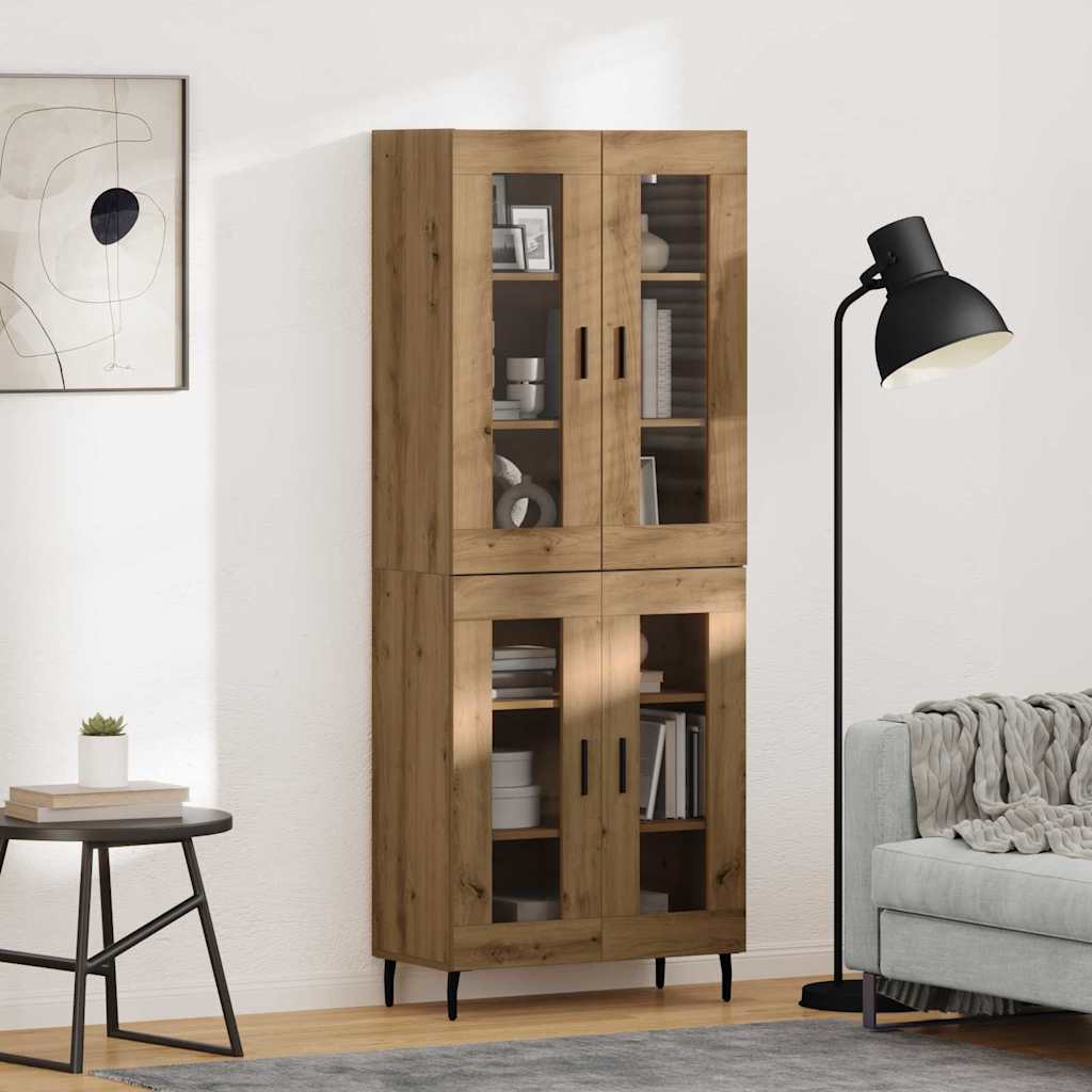 Highboard 2 pcs Artisan Oak 69.5 x 34 x 180 cm Engineered Wood