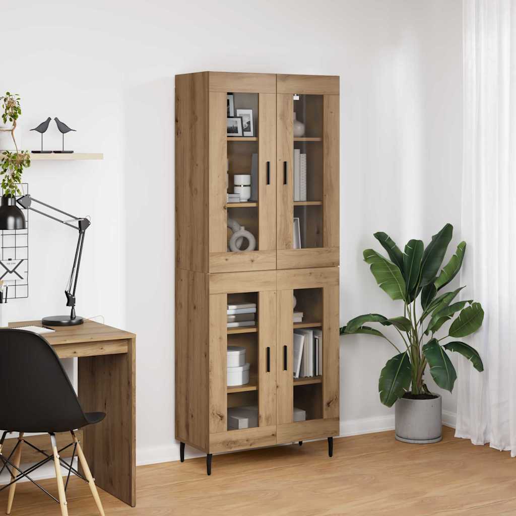 Highboard 2 pcs Artisan Oak 69.5 x 34 x 180 cm Engineered Wood
