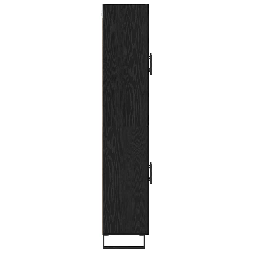 Highboard Black Oak 69.5 x 34 x 180 cm Engineered Wood
