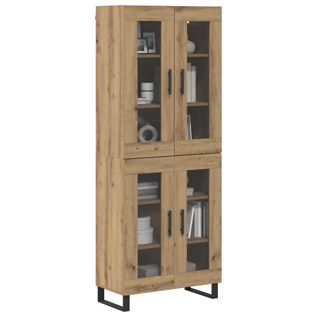 Highboard 2 pcs Artisan Oak 69.5 x 34 x 180 cm Engineered Wood