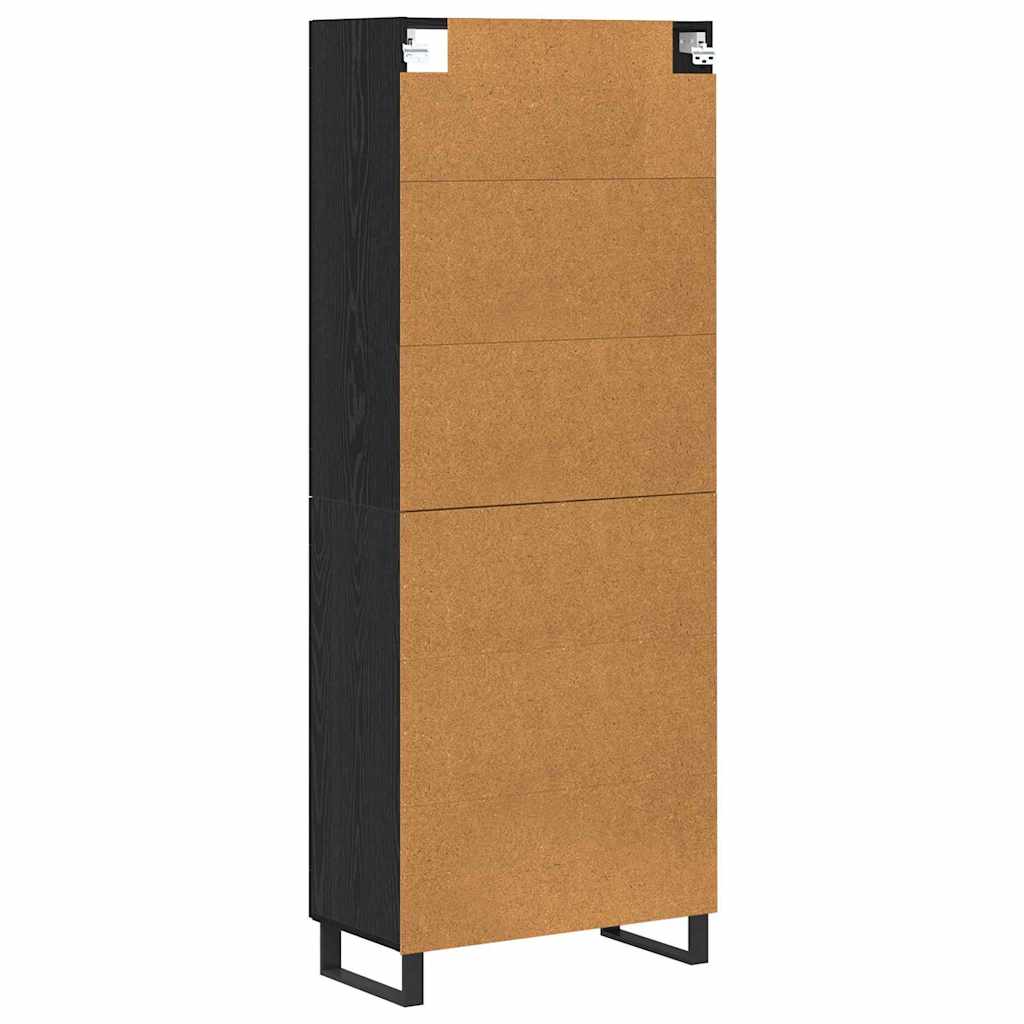 Highboard 2 pcs Black Oak 69.5 x 34 x 180 cm