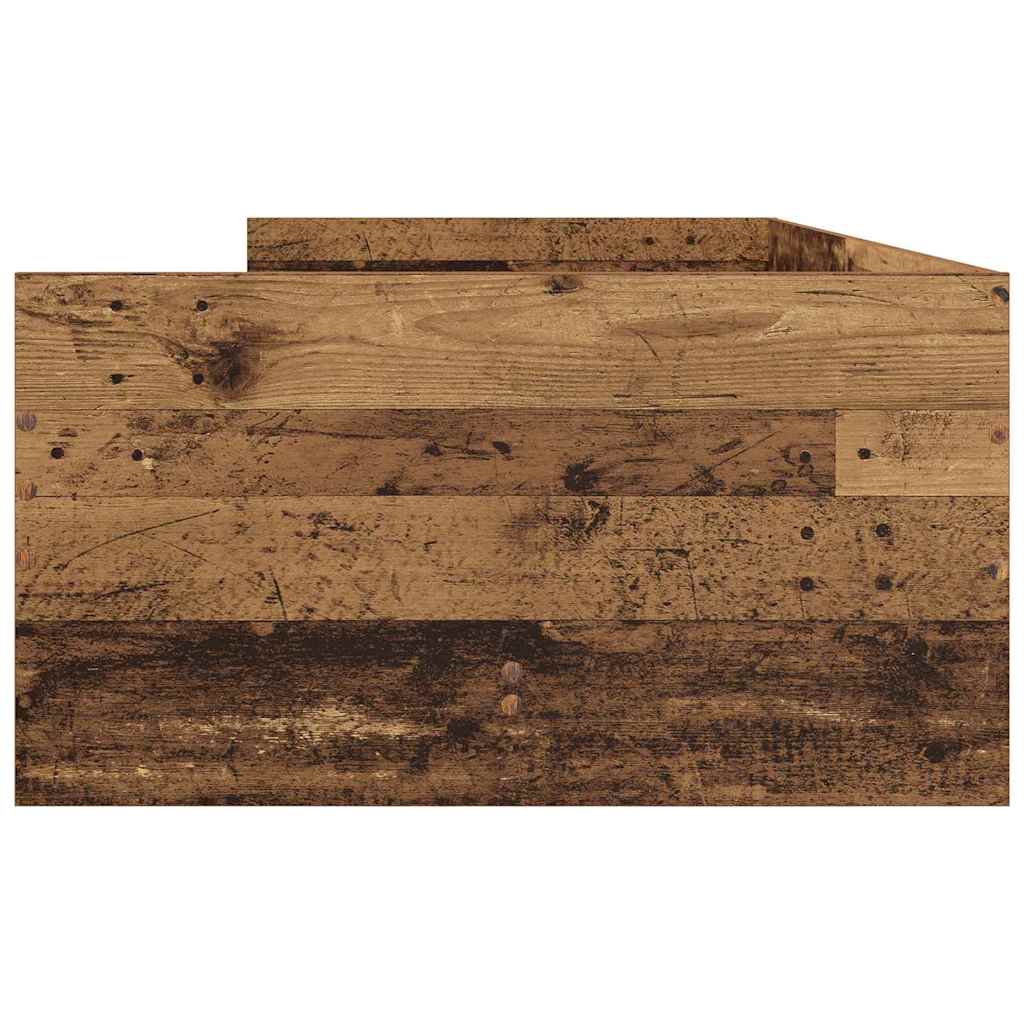 Bed Frame with Drawer Old Wood 90 x 190 cm Solid Pine Wood
