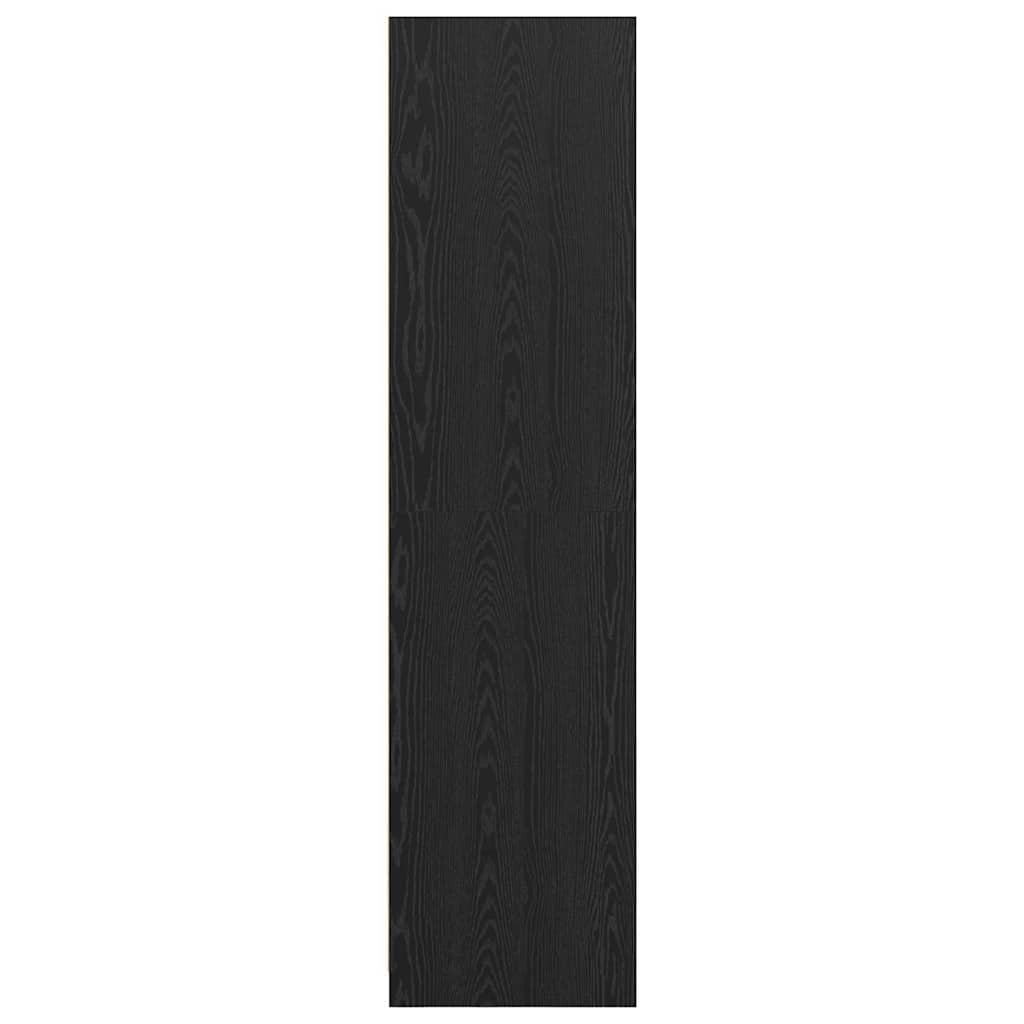 Wardrobe with Shelf Black Oak 100 x 50x 200 cm Engineered Wood