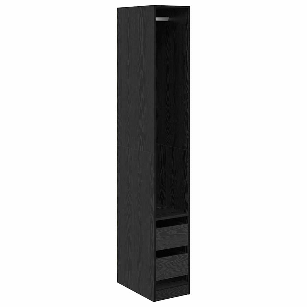 Wardrobe Black Oak 30 x 50 x 200 cm Engineered Wood
