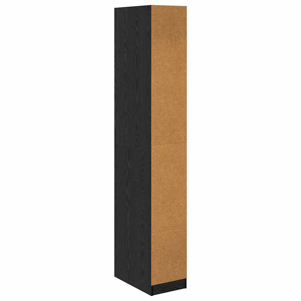 Wardrobe Black Oak 30 x 50 x 200 cm Engineered Wood
