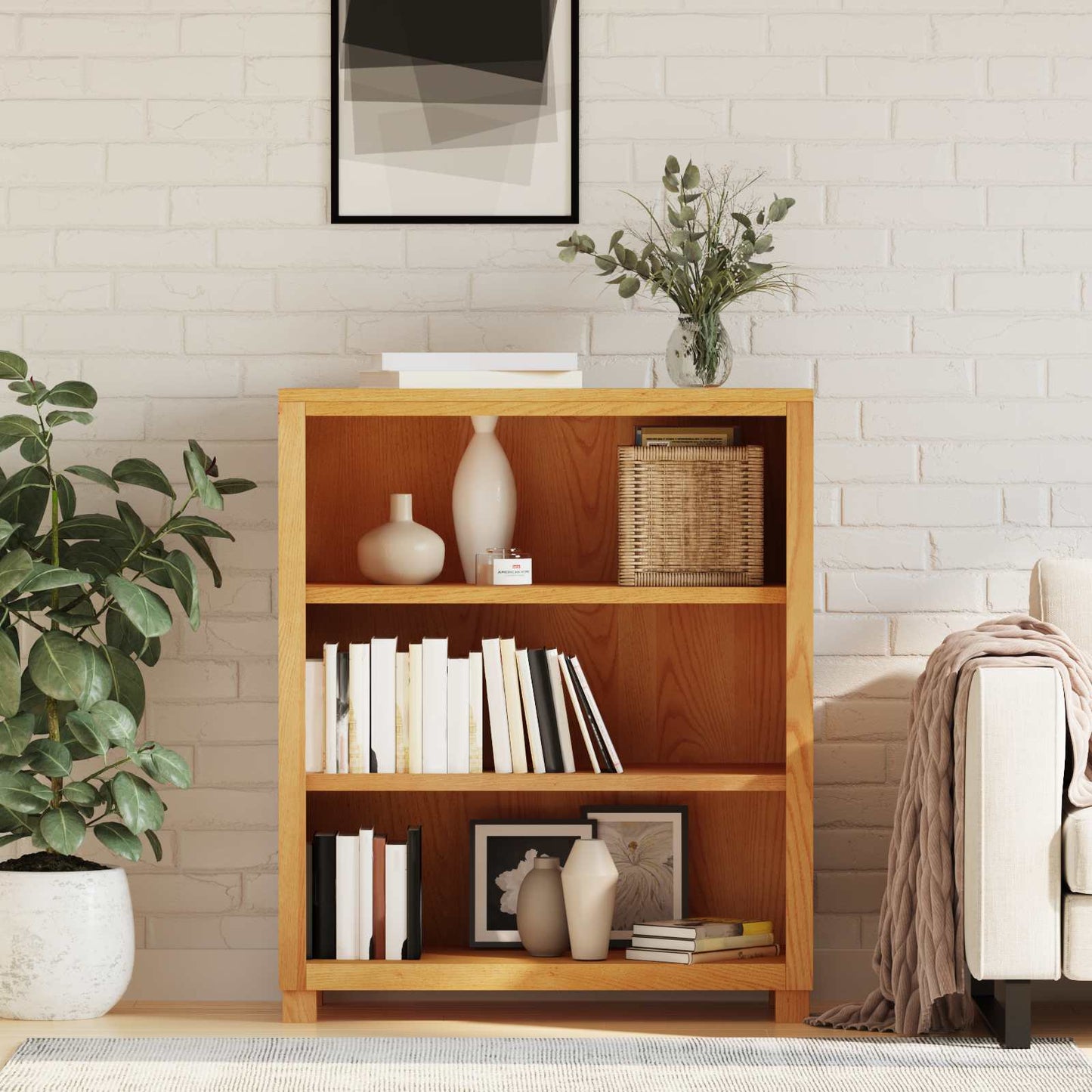 Cabinet with Storage Brown Engineered wood