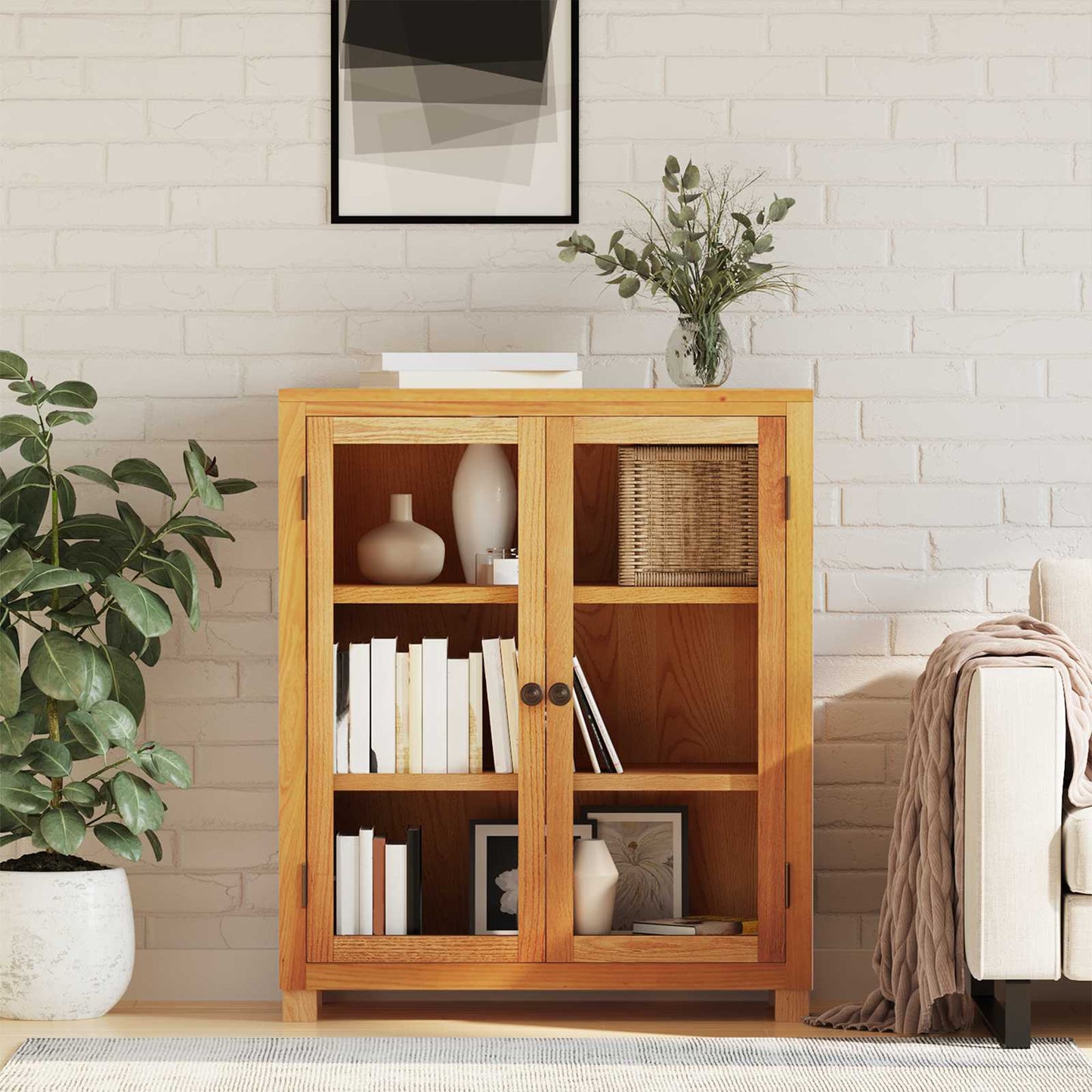 Cabinet with Shelf Brown 80 x 35 x 95 cm Engineered wood
