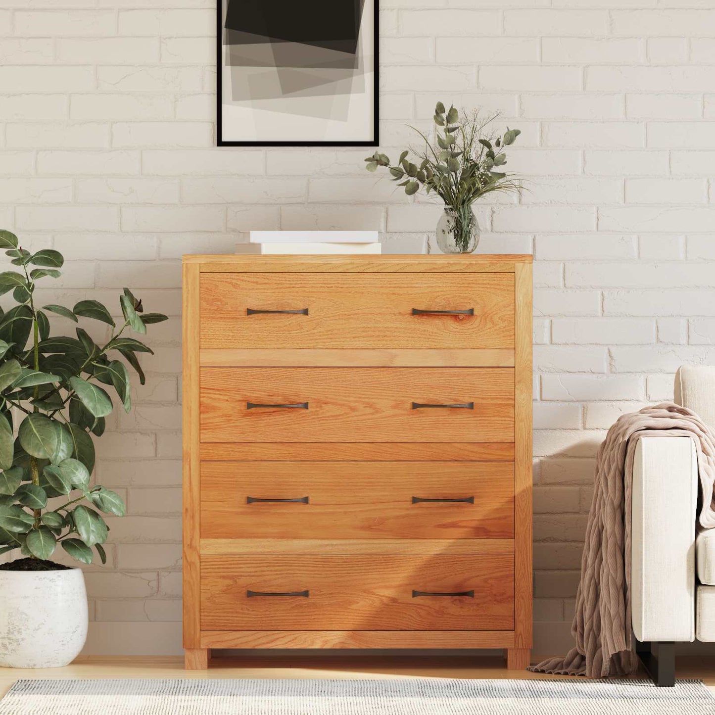 Cabinet with Drawer with Storage Brown Engineered wood