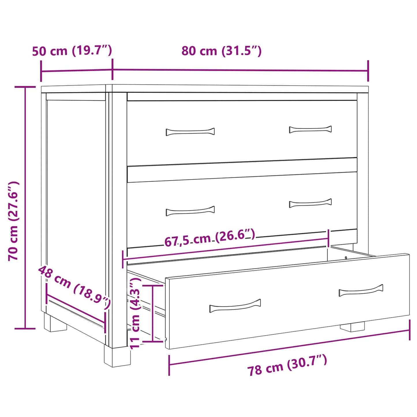 Cabinet with Drawer with Storage Brown Engineered wood