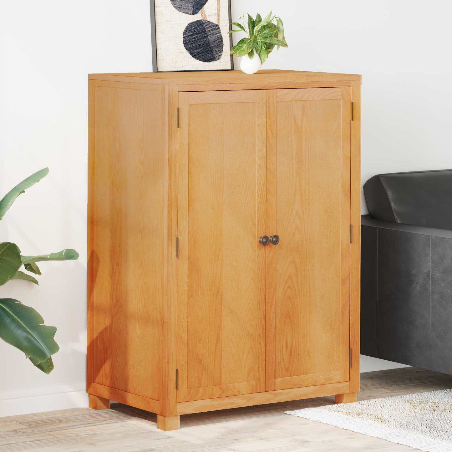 Wardrobe with Storage with Door Brown Engineered wood