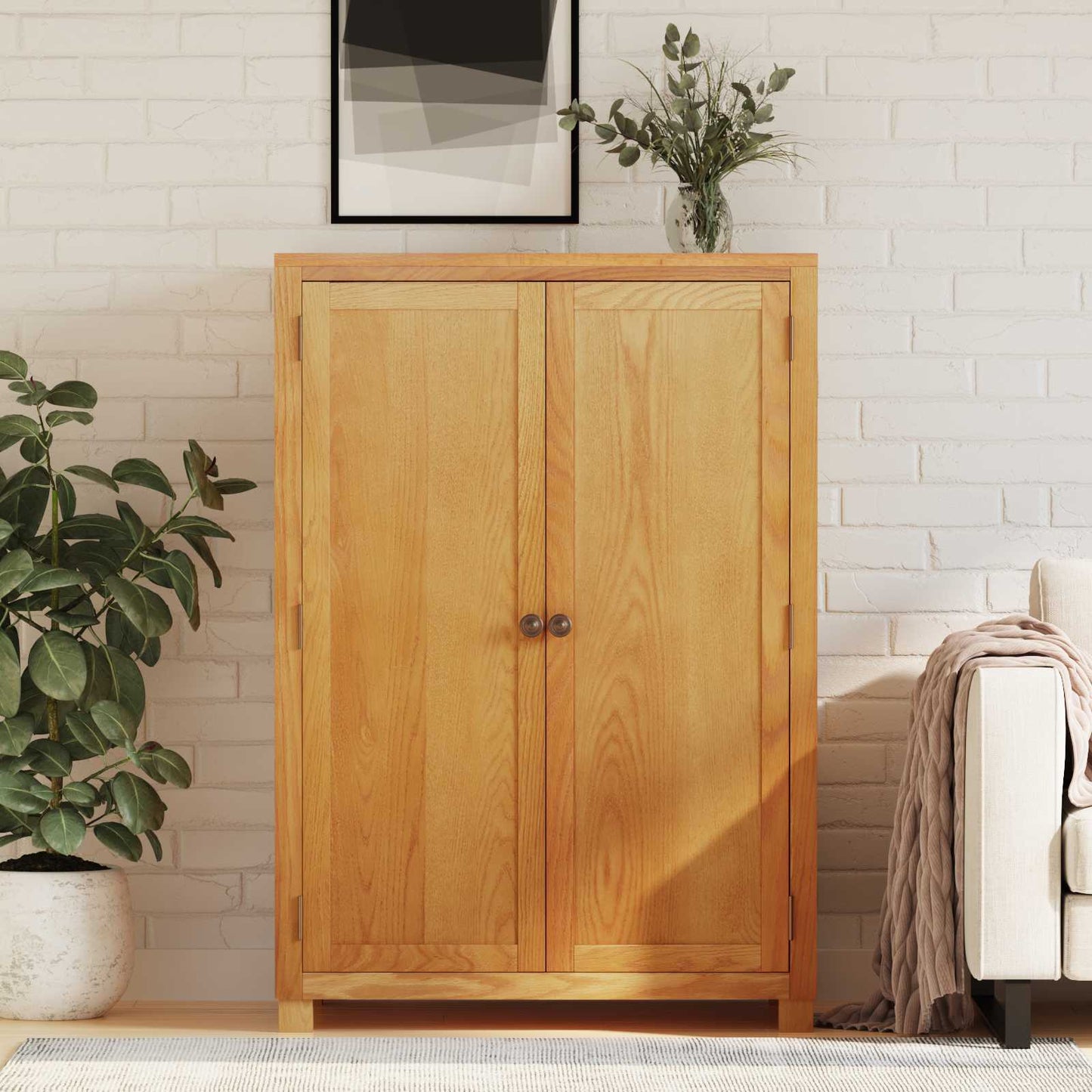 Wardrobe with Storage with Door Brown Engineered wood