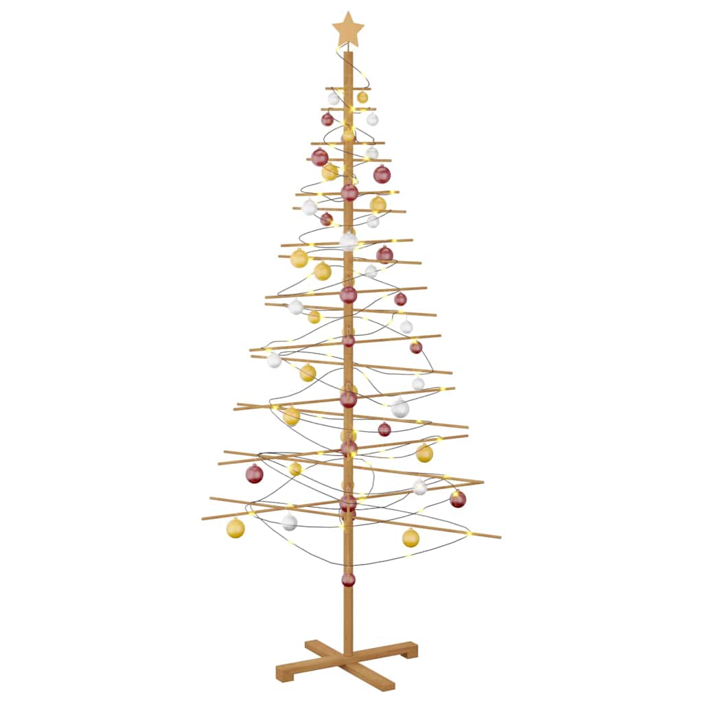 Wooden Christmas Tree Brown 210 cm Bamboo