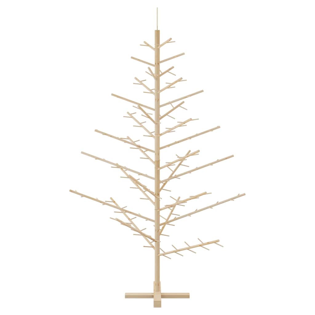 Wooden Christmas Tree with Stand Natural 180 cm Solid pine wood
