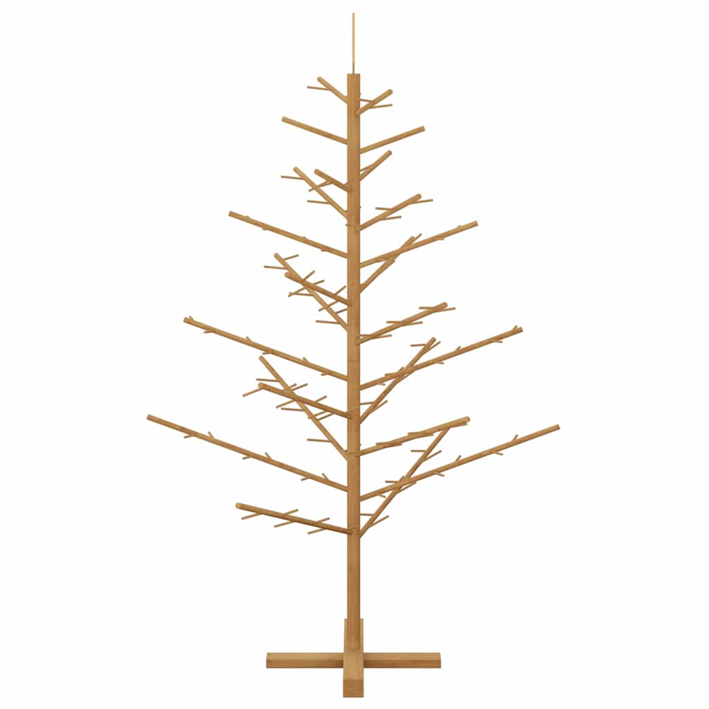 Wooden Christmas Tree with Stand Brown 150 cm Solid pine wood