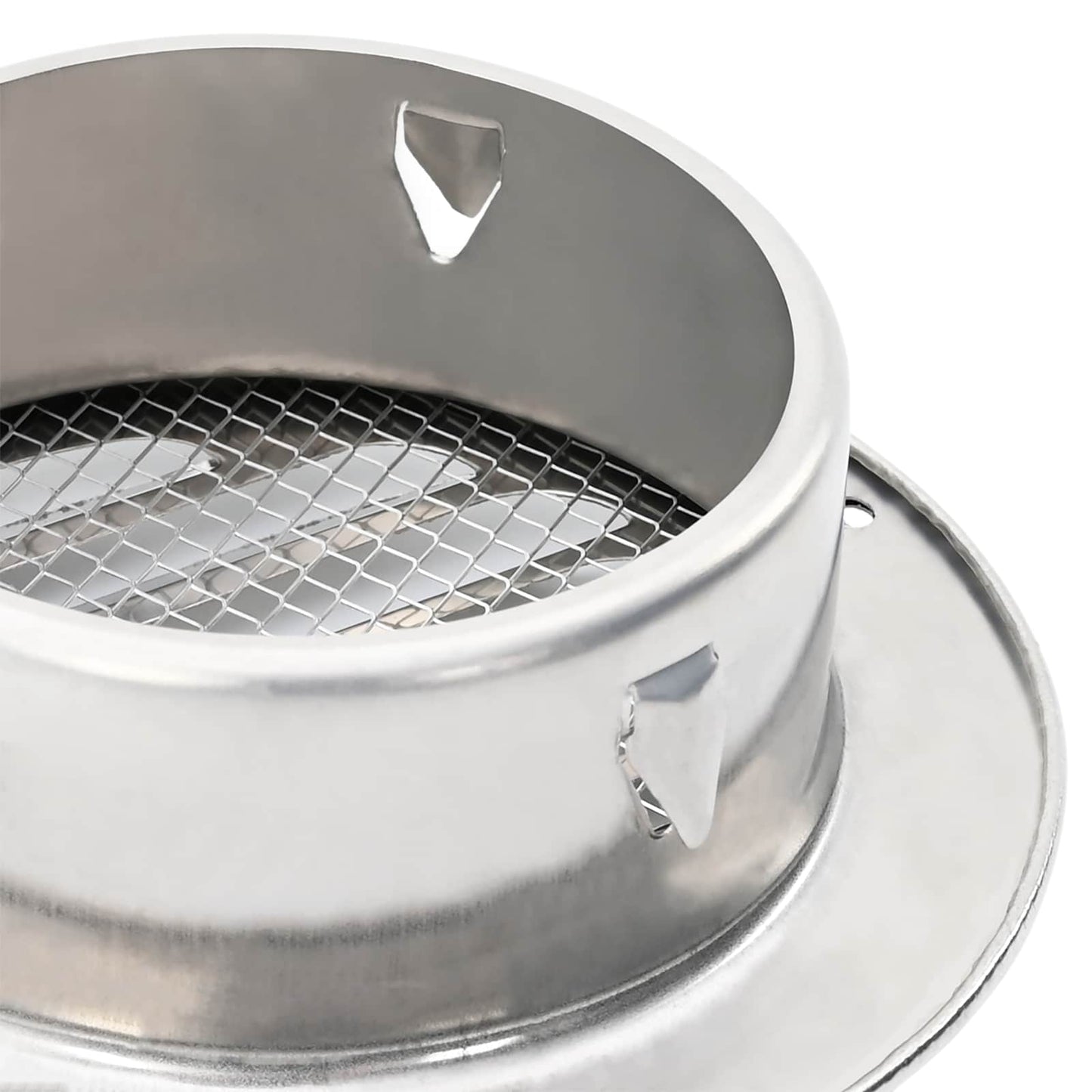 Air Vent Covers 4 pcs Silver 80 mm Stainless Steel