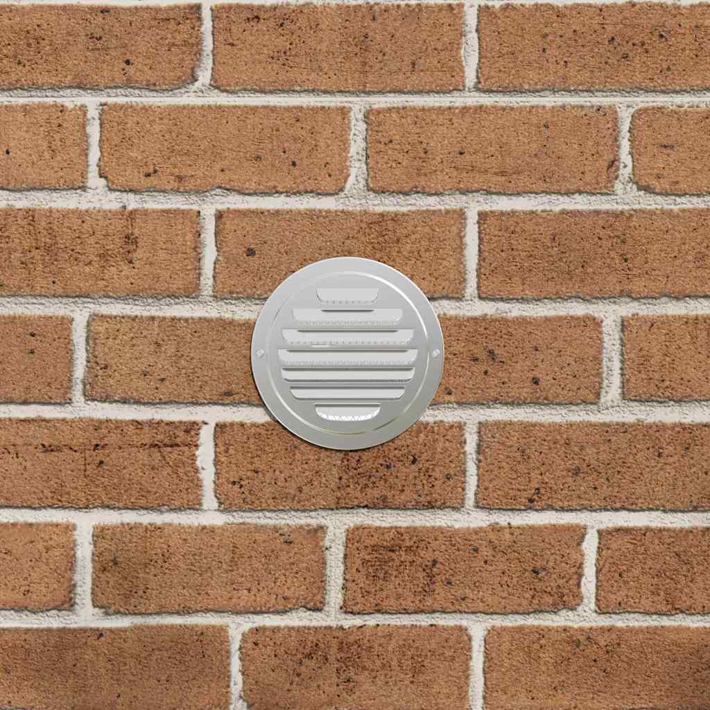 Air Vent Covers 4 pcs Silver 100 mm Stainless Steel