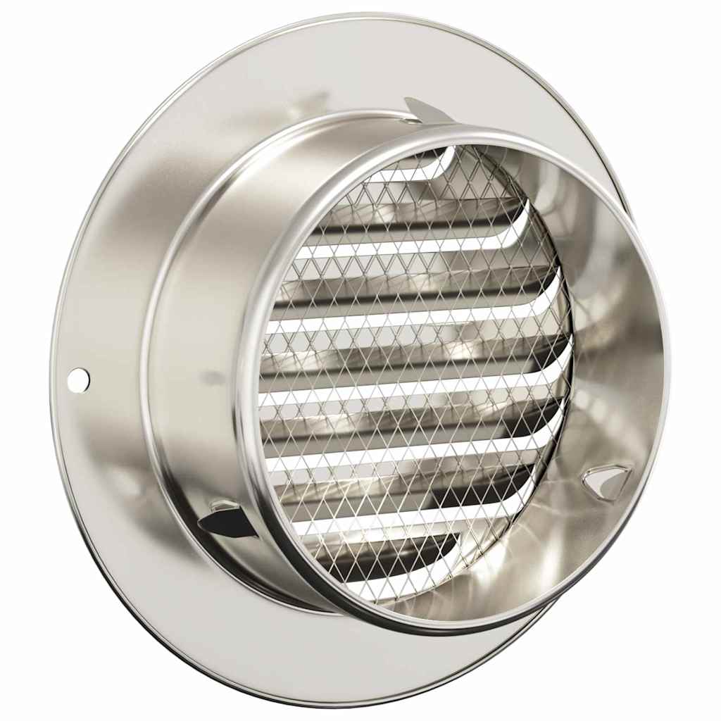 Air Vent Covers 4 pcs Silver 100 mm Stainless Steel