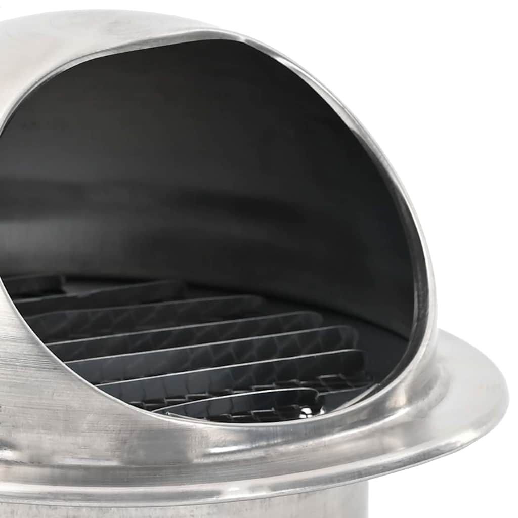 Air Vent Covers 8 pcs Silver 100 mm Stainless Steel
